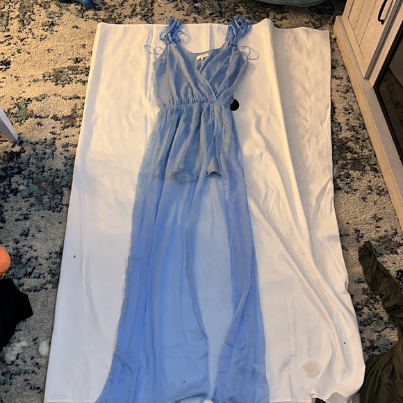 Straps shoulder Sheer Maxi Romper - Picture 2 of 4